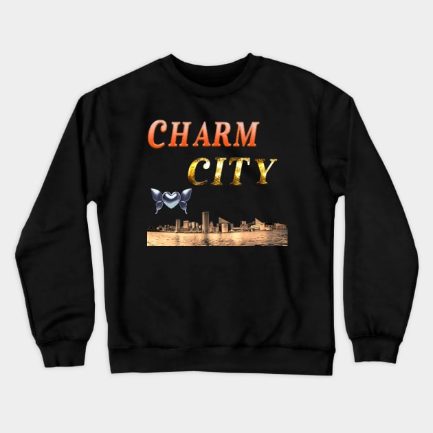 BALTIMORE CHARM CITY DESIGN Crewneck Sweatshirt by The C.O.B. Store